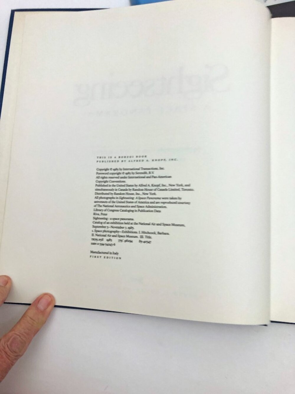 Sightseeing A Space Panorama HBDC 1st Edition 1985 Italy 105 pages HBDC - Picture 8 of 13
